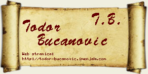 Todor Bučanović vizit kartica